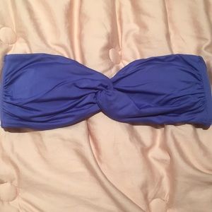 Cobalt blue bandeau bikini top